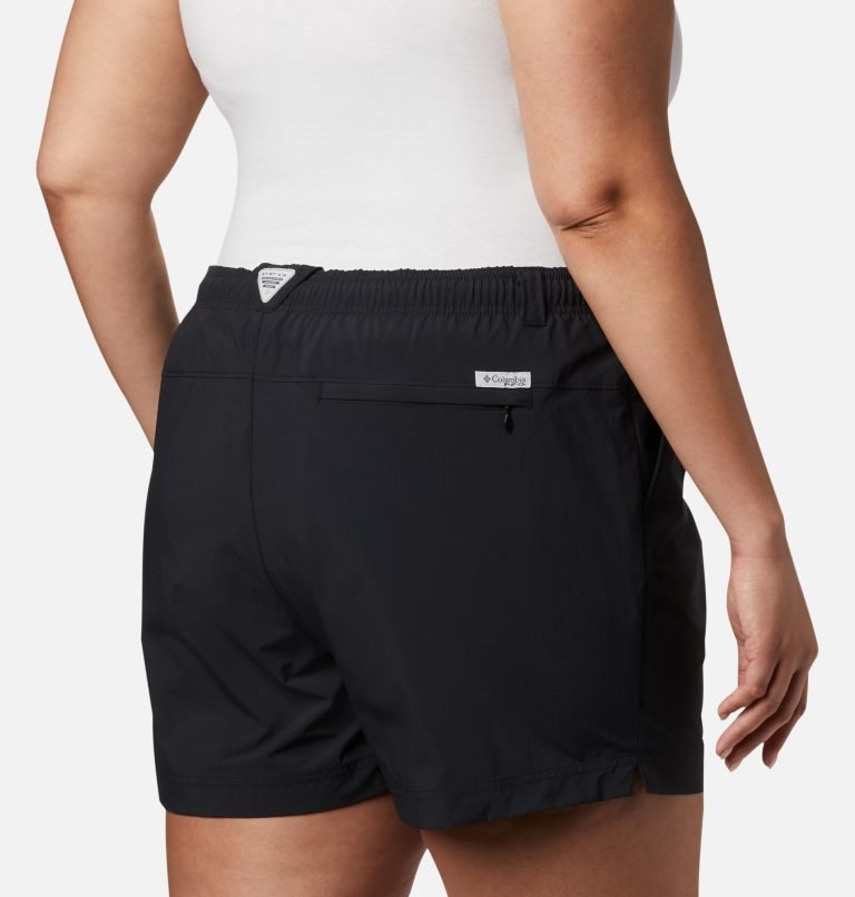 Women's Columbia PFG Backcast Water Shorts Black | Plus Size CA-E4L1C